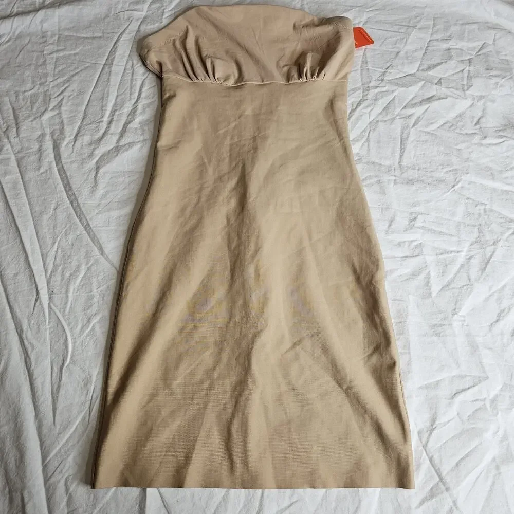 Commando Two-Faced Tech Control Full Slip in Nude Trendy Summer Festival Size M